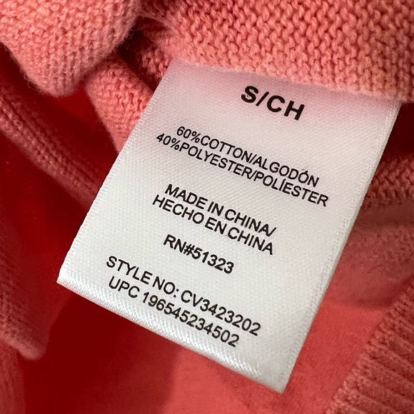 Vince Camuto Ladies Pullover Collared Lightweight Sweater
Ocean Coral S Small - Picture 7 of 8